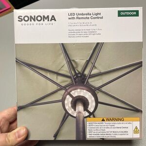 Sonoma Black LED Umbrella Light with Remote